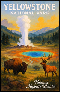 Yellowstone National Park Nature's Majestic Wonder Poster