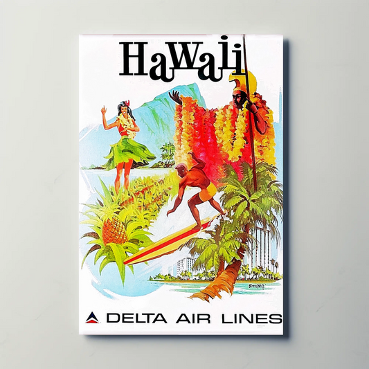 Hawaii Air Lines Travel Poster