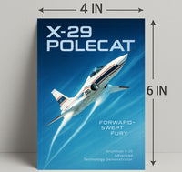 X-29 Polecat Forward-Swept Fury Poster PosterGoat