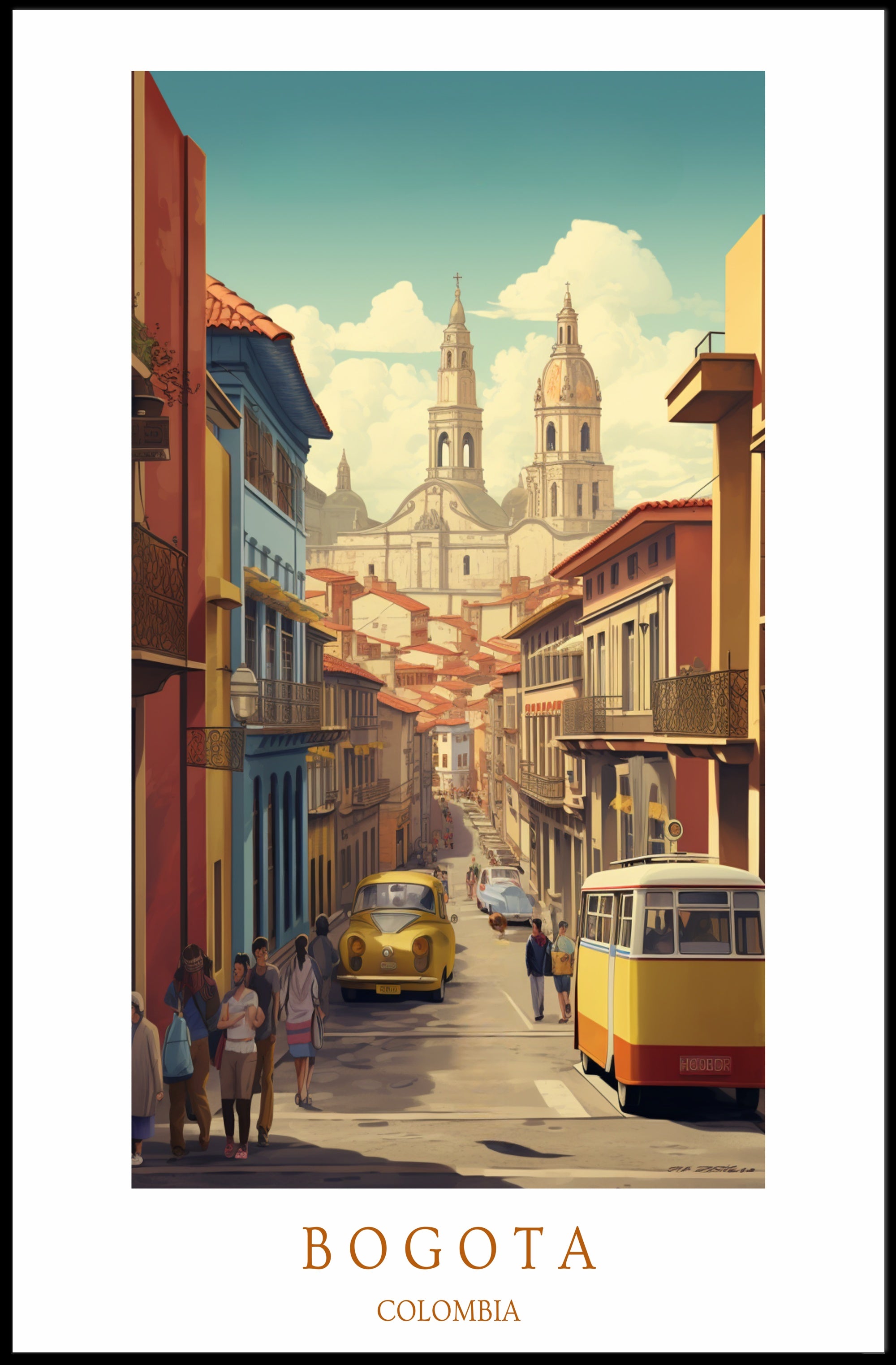 Streets of Bogotá Poster PosterGoat