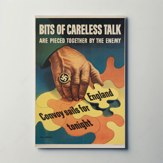 Careless Talk Enemy Nazi Puzzle Poster Travel Poster