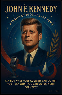 John F. Kennedy Legacy Inspirational Art Poster