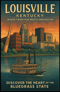 Louisville, Kentucky Where Tradition Meets Innovation Poster