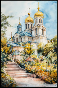 Ukraine Kyiv St Sophia Cathedral City View Landscape Poster
