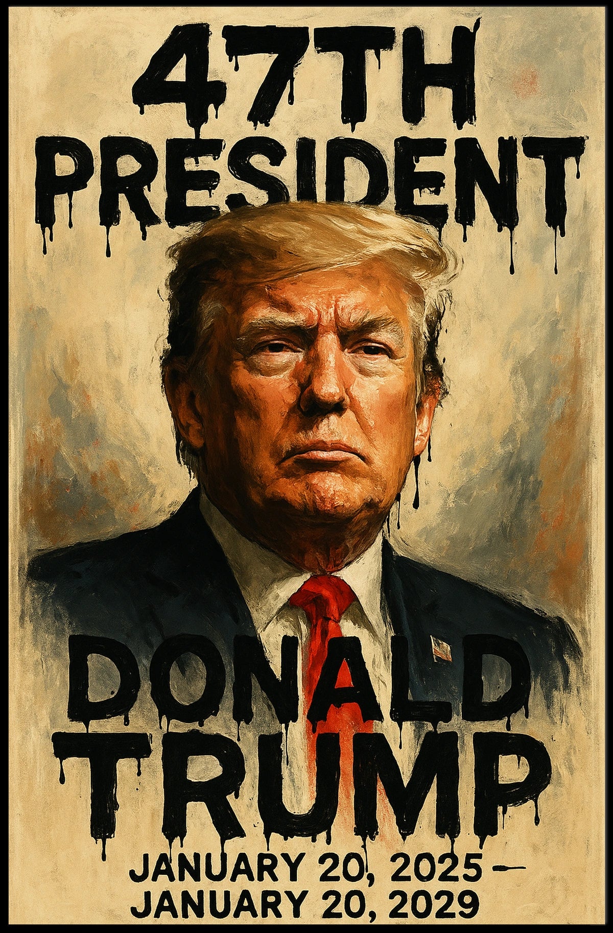 Trump Visionary Patriotic Leadership Cinematic Poster