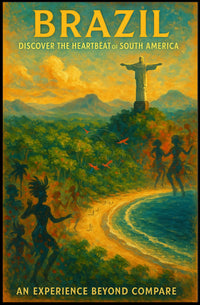 Brazilian Vibrance: Christ the Redeemer Travel Poster