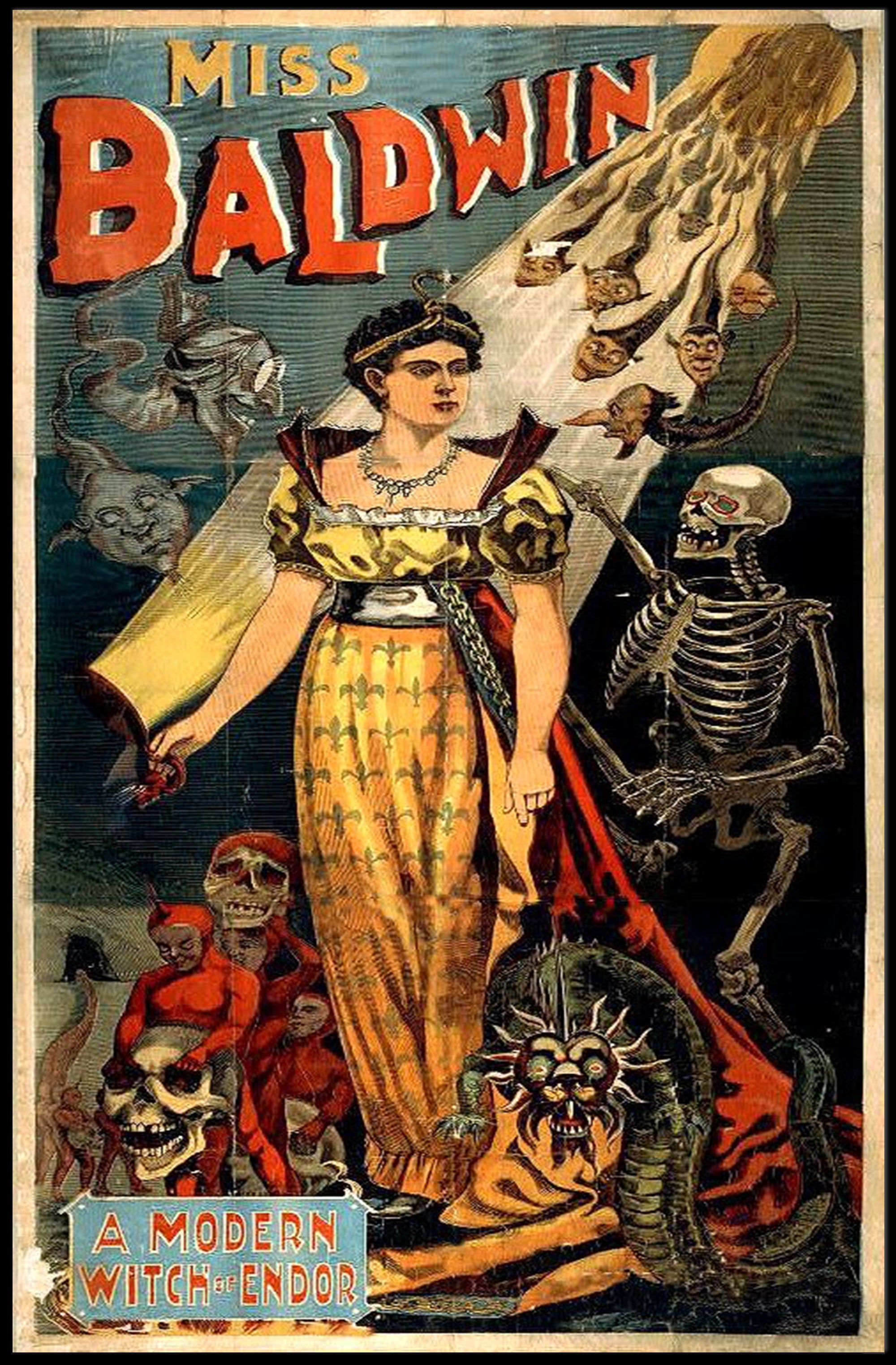 Miss Baldwin Witchcraft Performance Poster - Cultural or Heritage Poster