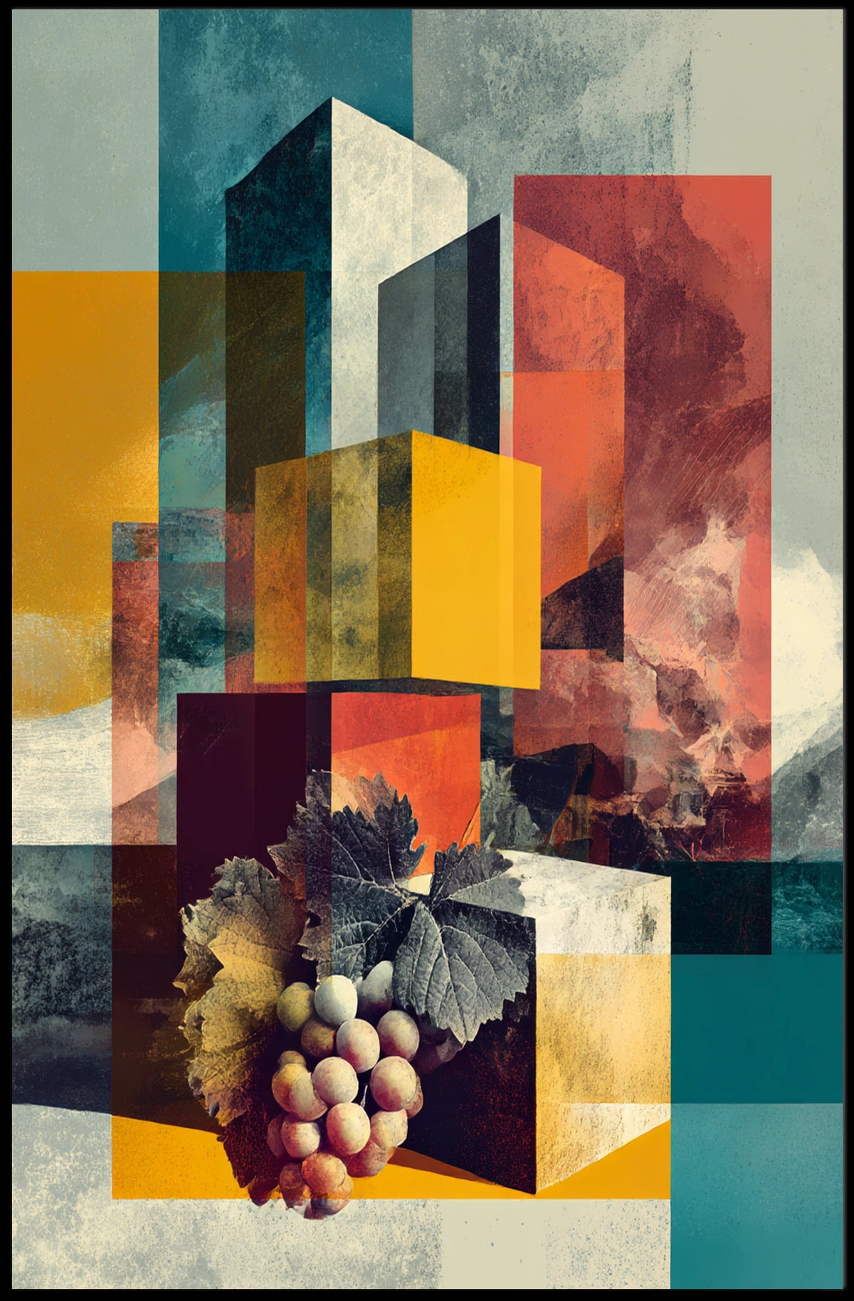 Abstract Geometric Landscape Abstract Poster