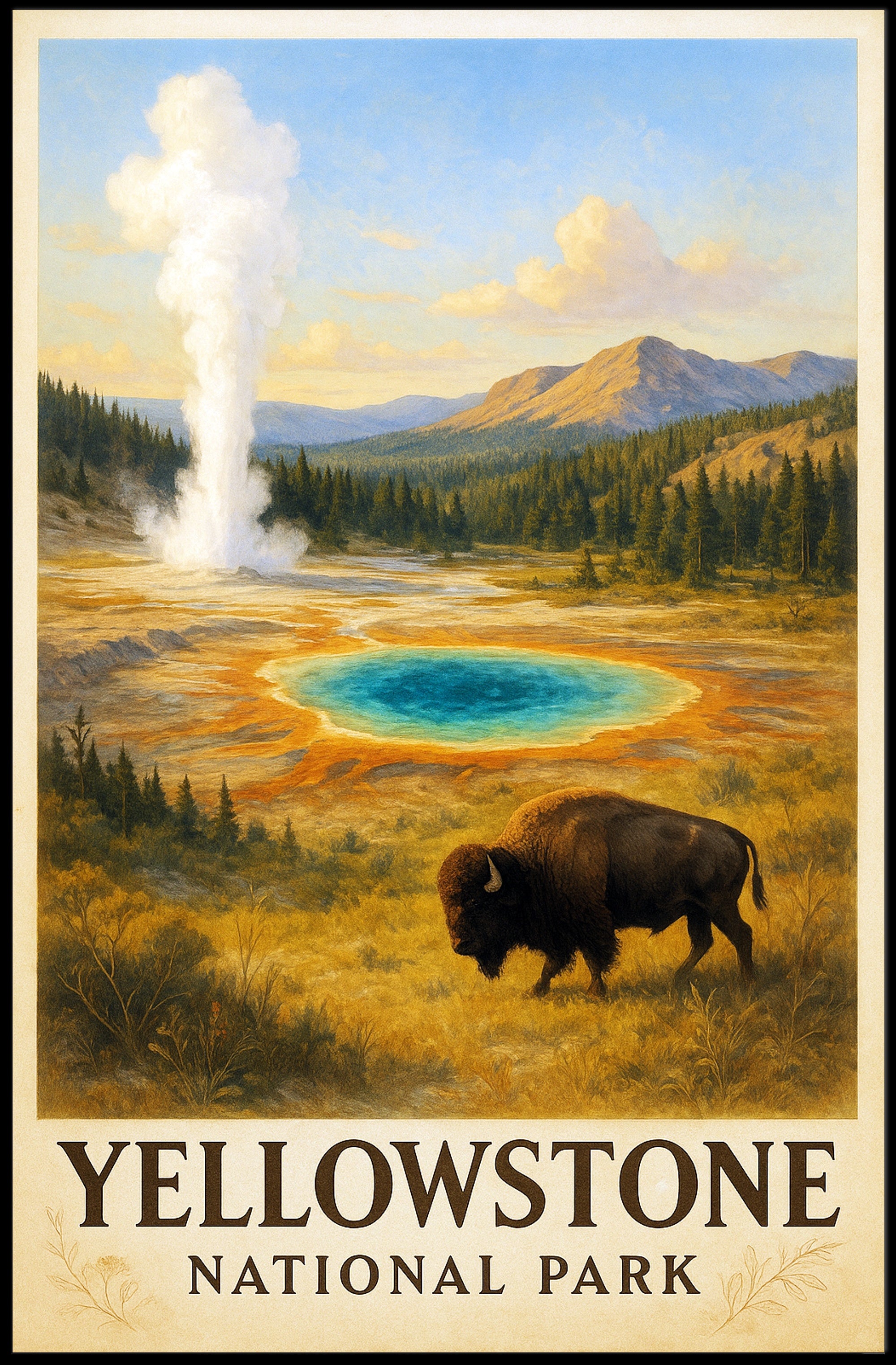 Yellowstone National Park Poster PosterGoat
