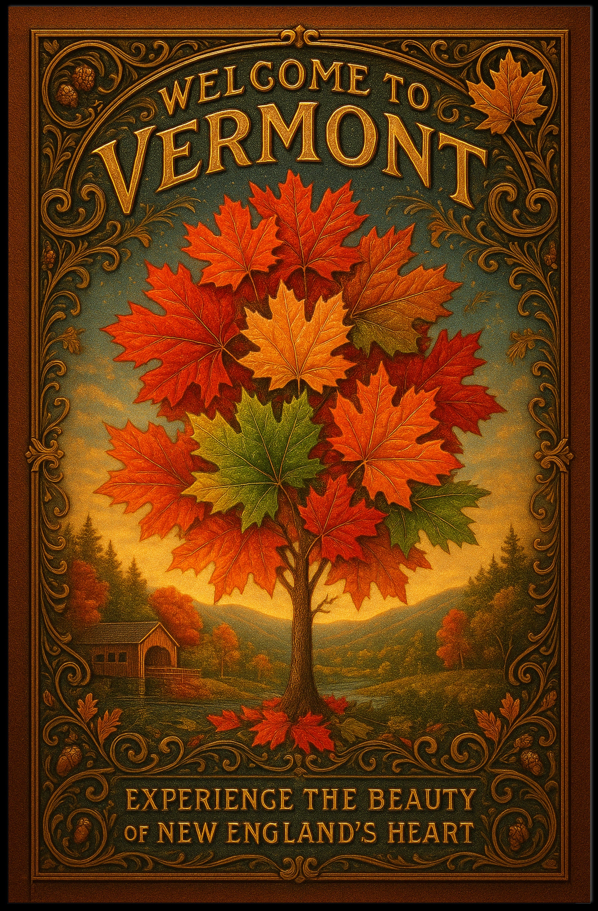 Welcome to Vermont Wall Art Print