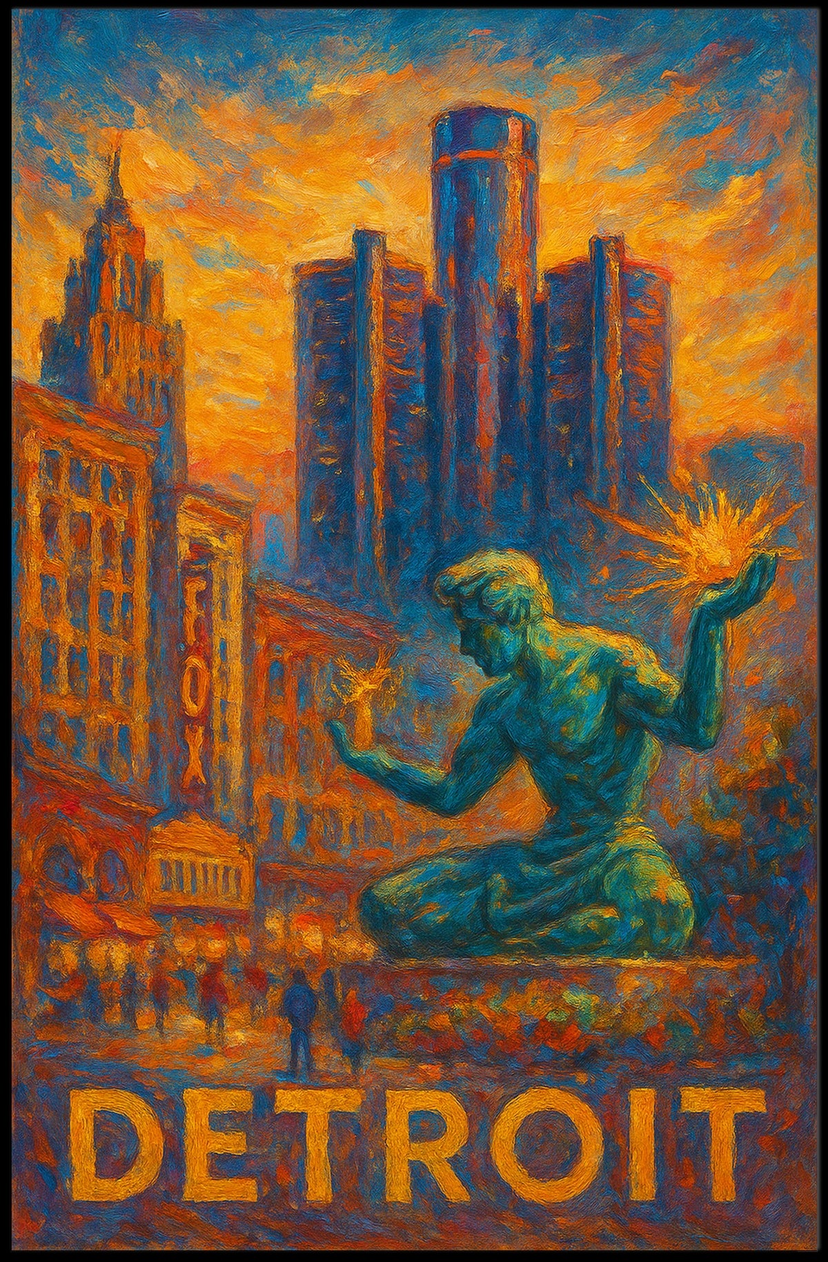 Spirit of Detroit Poster