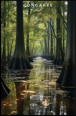 Congaree Tranquil Waters Travel Poster Print