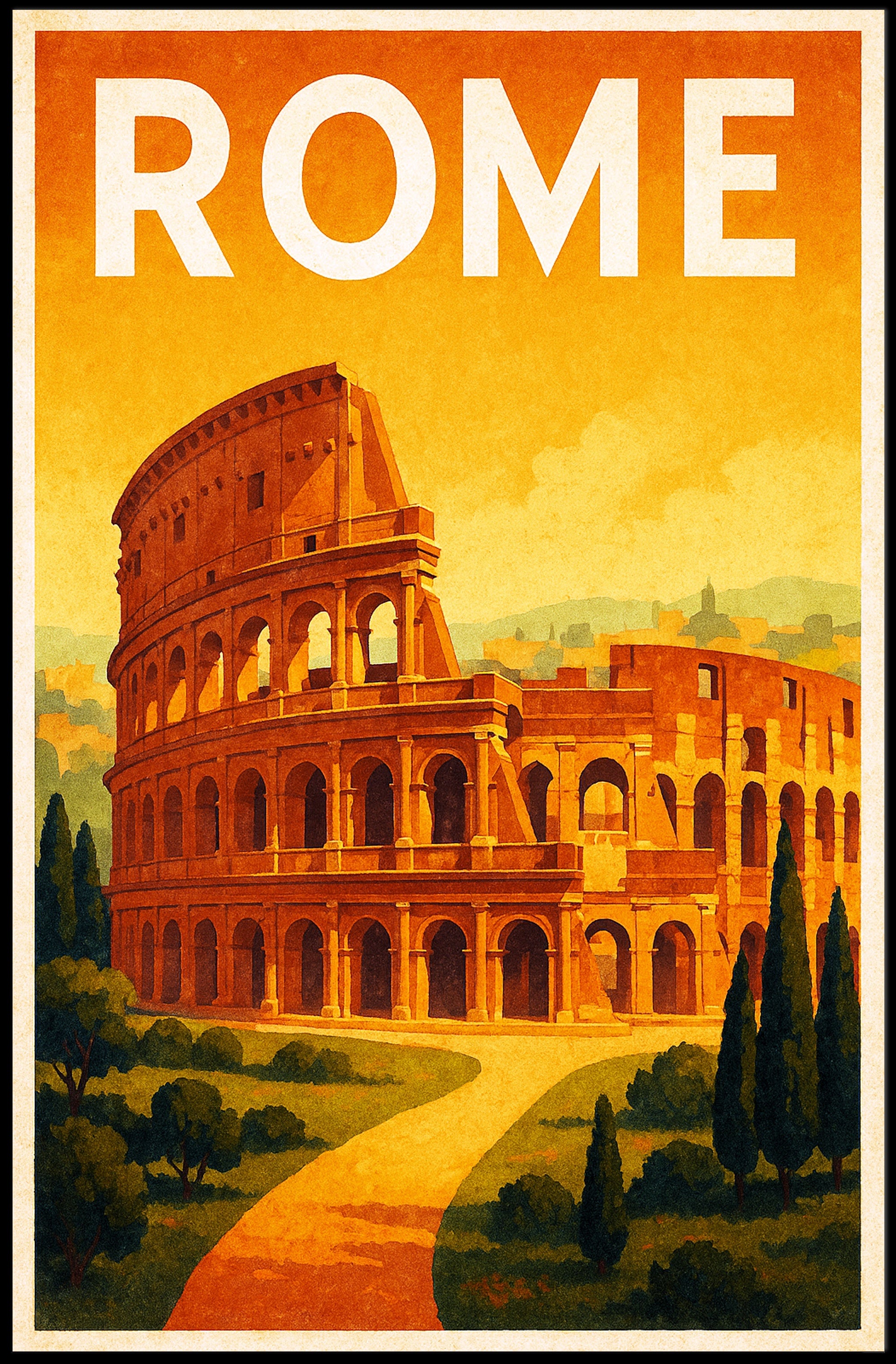 Rome Travel Poster PosterGoat