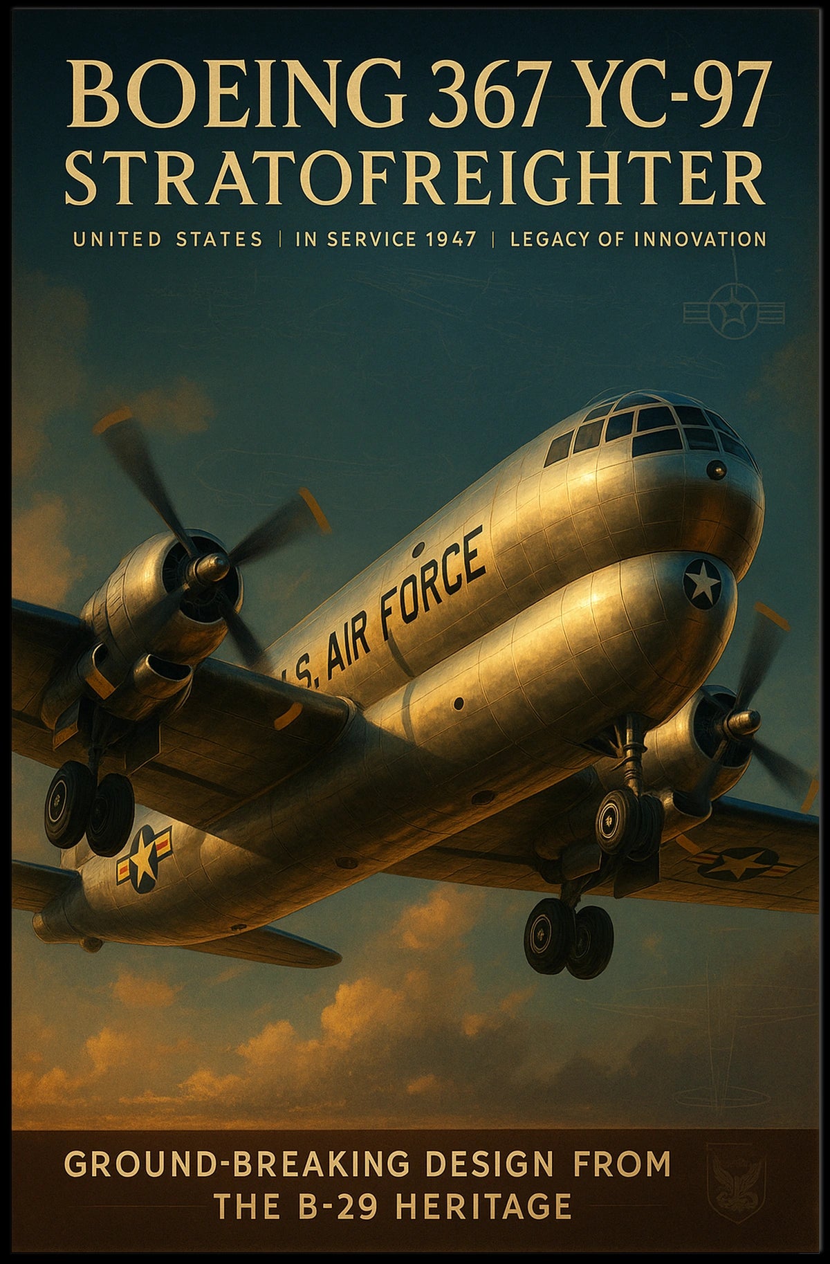 Boeing 367 YC-97 Stratofreighter Poster