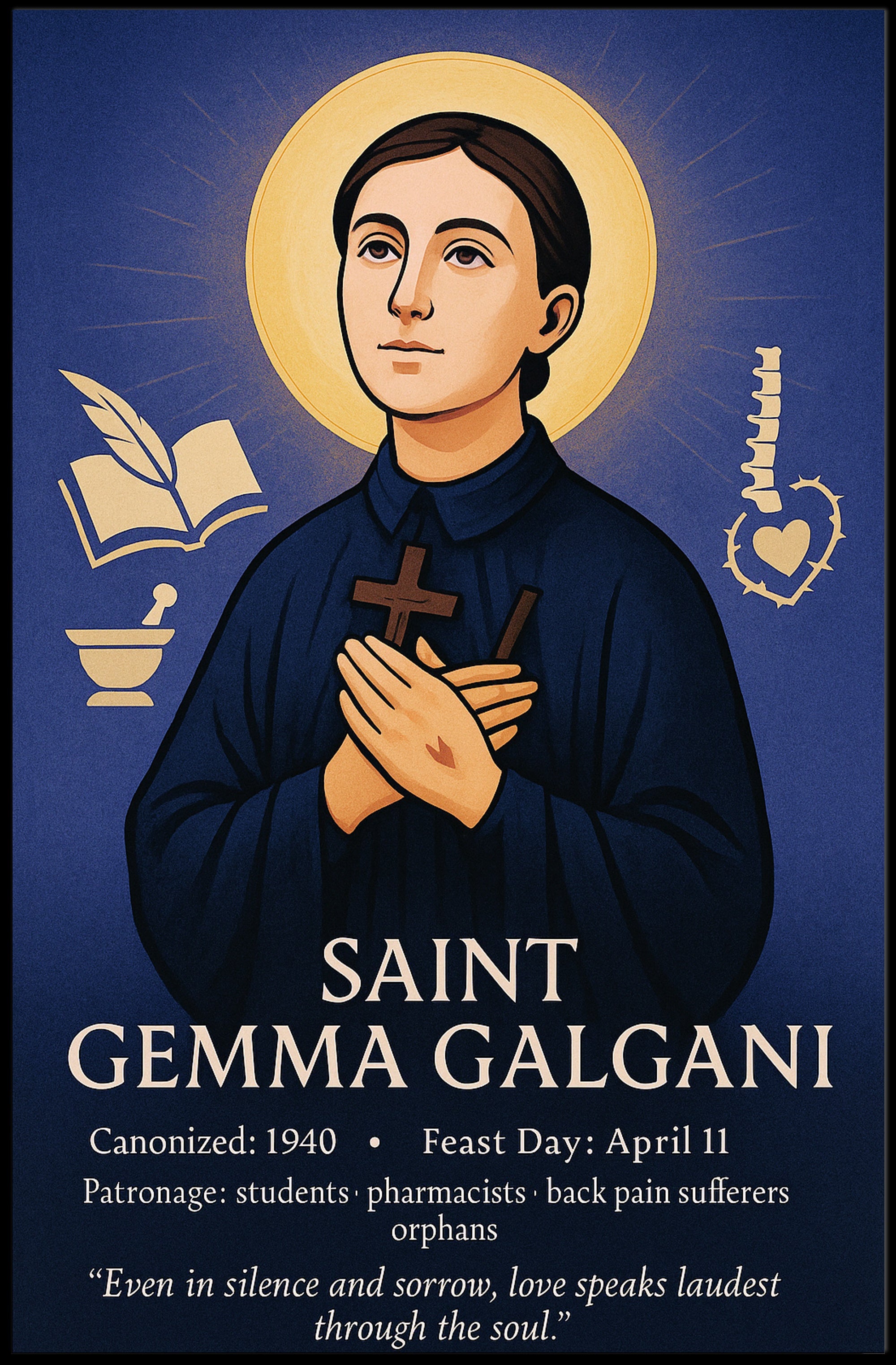 Saint Gemma Galgani Poster PosterGoat
