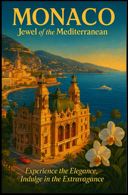 Monaco Jewel of the Mediterranean Poster