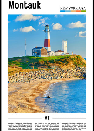 Montauk Lighthouse Landmark Travel Poster