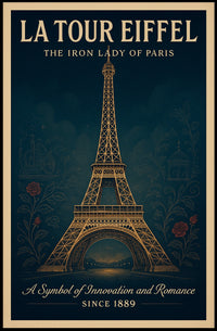 La Tour Eiffel The Iron Lady Of Paris Poster