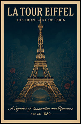 La Tour Eiffel The Iron Lady Of Paris Poster