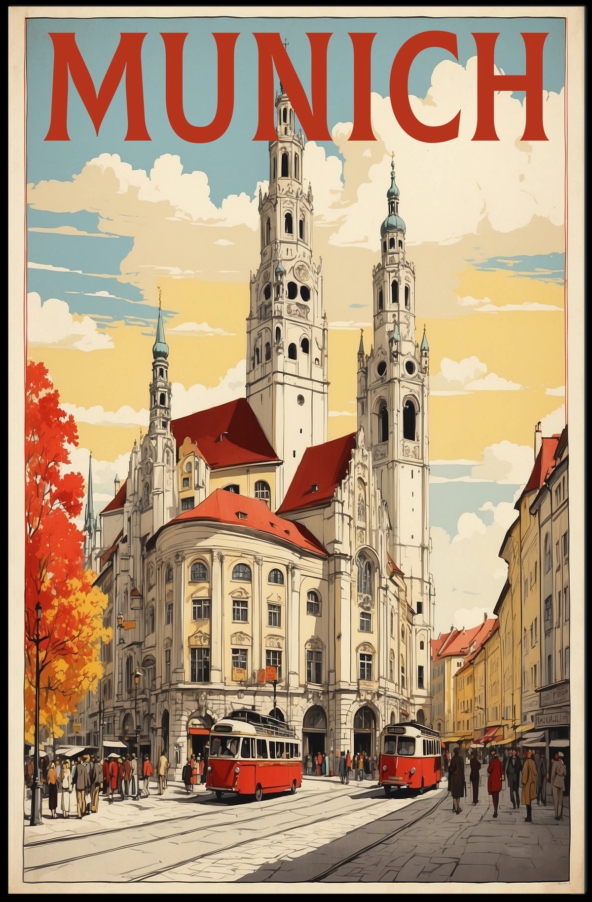 Munich Cityscape Poster