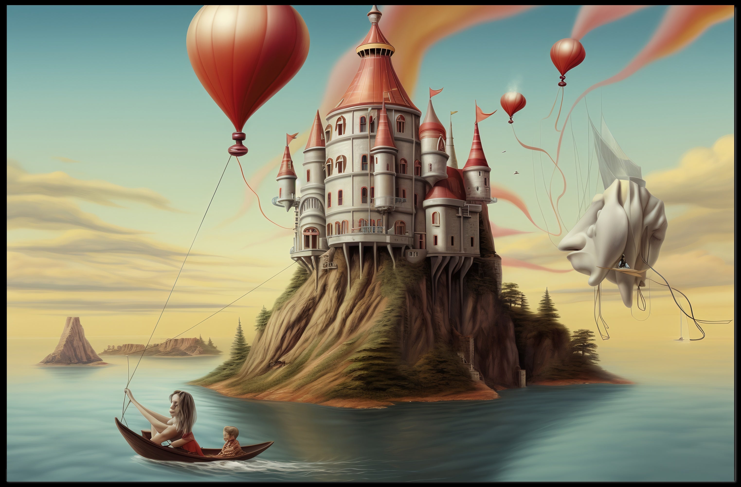 Majestic Fairy-Tale Castle Fantasy or Mythology Poster