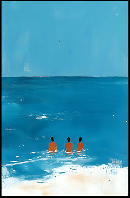 Ocean Trio Coastal Poster Minimalist Beach Wall Art
