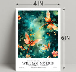 William Morris Inspired Art Nouveau Floral Artistic Poster