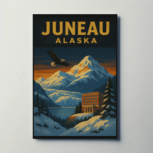 Juneau's Majestic Wilderness Adventure Travel Poster