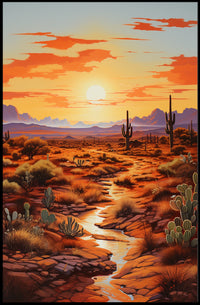 Desert Sunset Poster