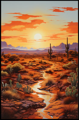 Desert Sunset Poster