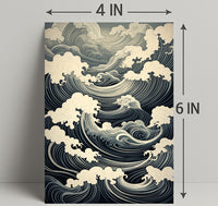 Oceanic Waves And Clouds Poster PosterGoat