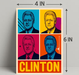 Clinton Pop Art Tribute Wall Art Print PosterGoat