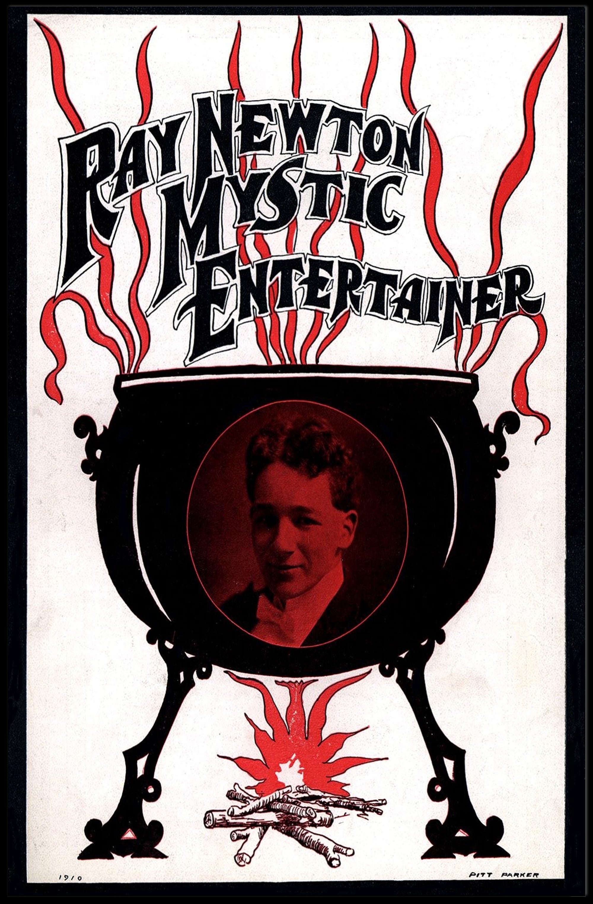 Ray Newton Mystic Entertainer Vintage Art Nouveau Poster