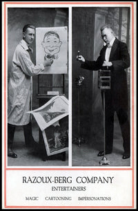 Early 20th-Century Entertainment Magic and Cartooning Poster