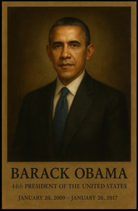 Barack Obama Presidential Portrait Historical or Presidential Poster
