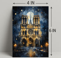 Gothic Splendor Notre-Dame At Night Poster