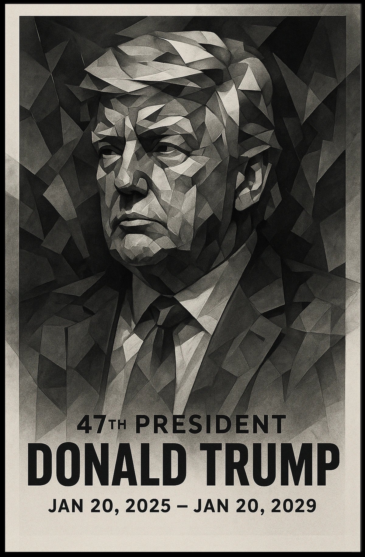 Stylized Geometric American Political Leadership Poster