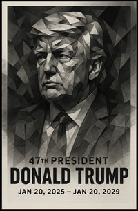Stylized Geometric American Political Leadership Poster