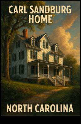 Carl Sandburg Home Vintage Scenic Travel Souvenir Poster