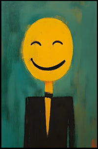 Smiley In A Suit Poster Whimsical Wall Art Print