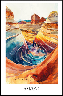 Arizona Desert Art: Vibrant National Park Poster PosterGoat