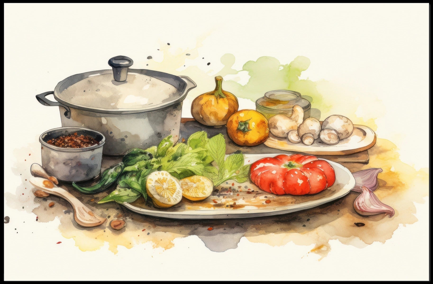 Culinary Still Life Poster
