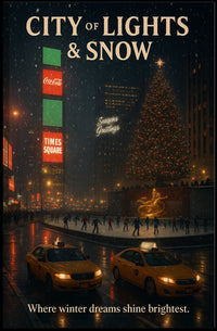 City Of Lights Snow Poster