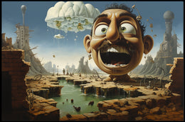 Surreal Whimsical Apocalyptic Scene Abstract or Artistic Poster