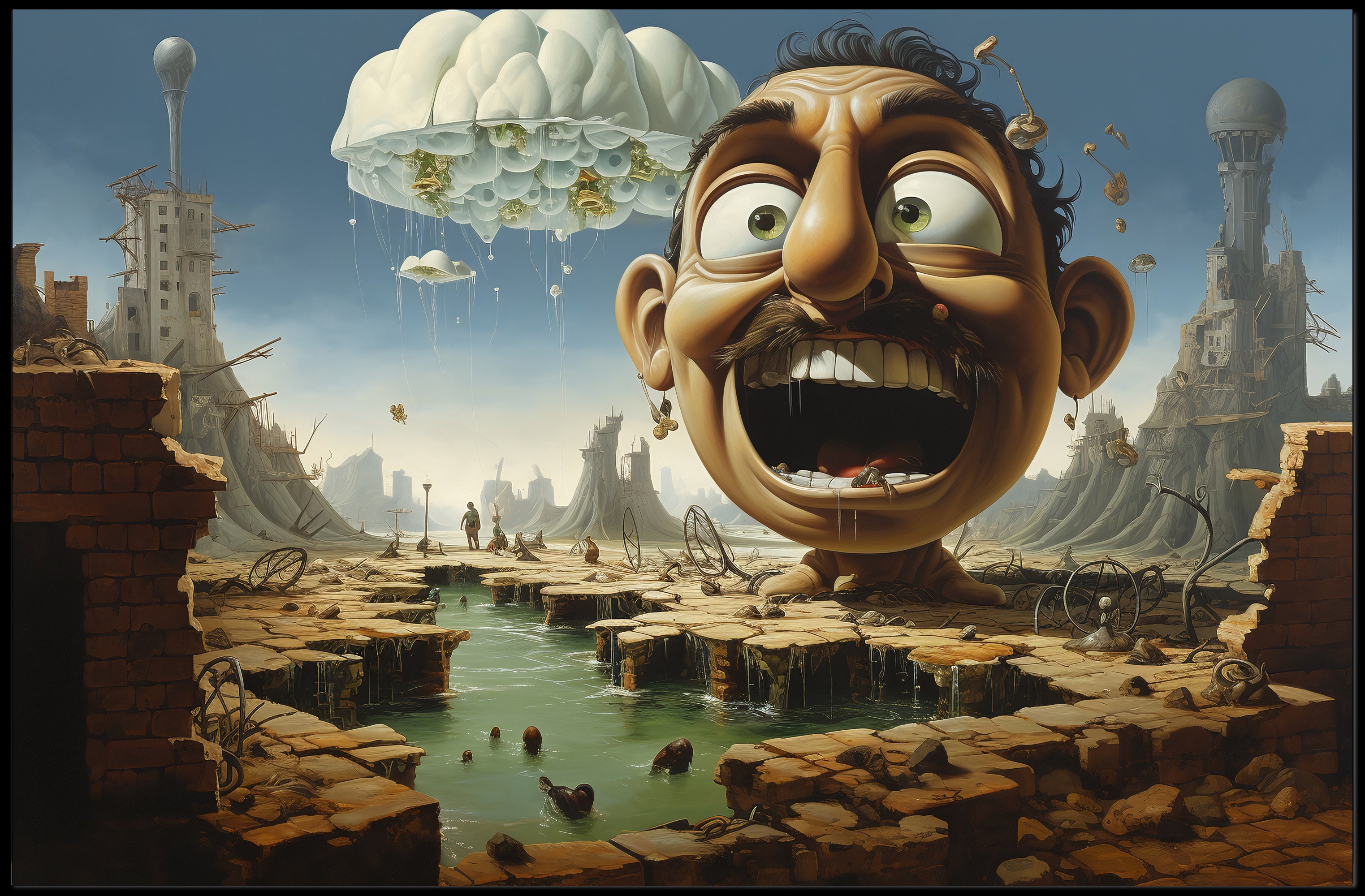 Surreal Whimsical Apocalyptic Scene Abstract or Artistic Poster