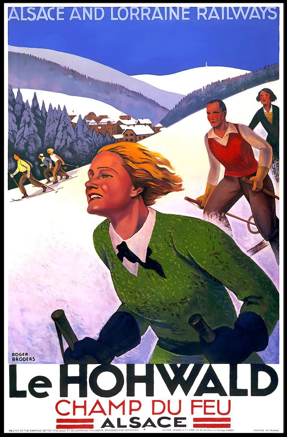 Champ Du Feu Alsace Winter Sports Poster