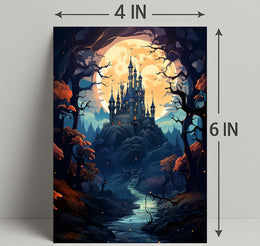 Enchanted Castle Under The Moon Poster