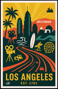 Los Angeles City of Dreams Poster PosterGoat