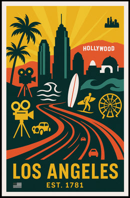 Los Angeles City of Dreams Poster PosterGoat