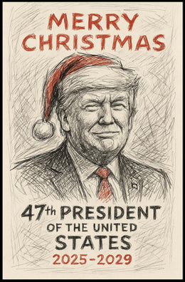 47th President Christmas Greeting Poster